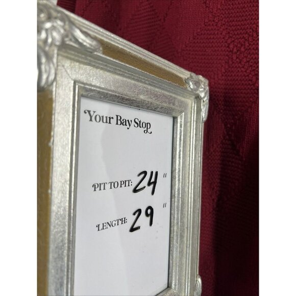 Vintage Jantzen Sweater Vest Mens Large Knit Diamond Solid Red Button Up Grandpa - Picture 6 of 6